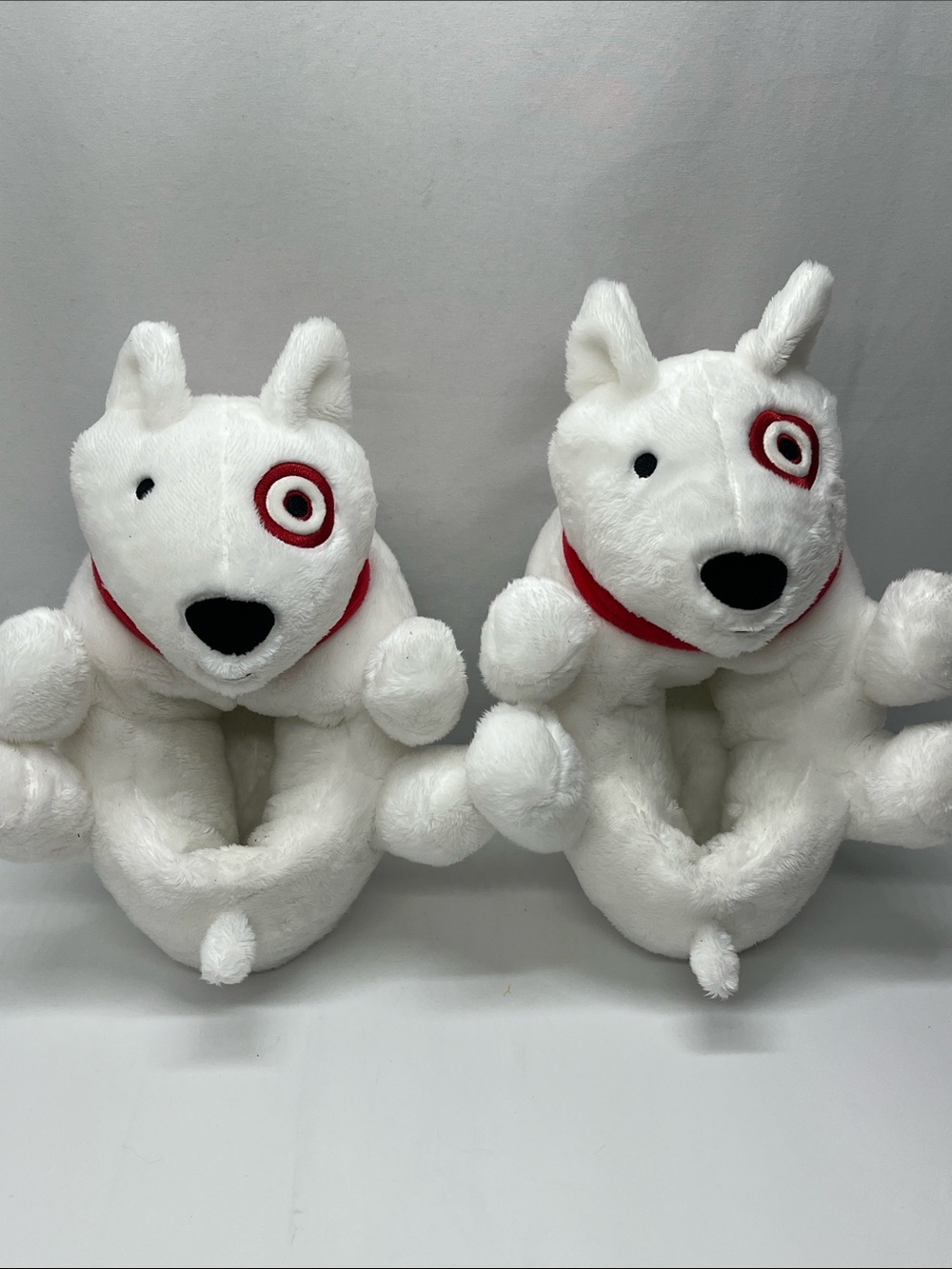 Target Bullseye Dog  Plush Slippers